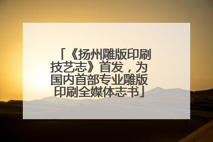 《扬州雕版印刷技艺志》首发，为国内首部专业雕版印刷全媒体志书
