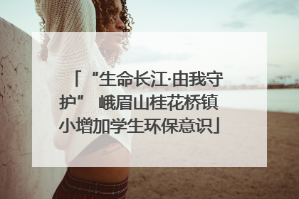 “生命长江·由我守护” 峨眉山桂花桥镇小增加学生环保意识