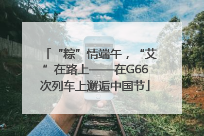 “粽”情端午，“艾”在路上——在G66次列车上邂逅中国节