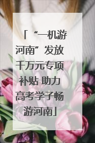 “一机游河南”发放千万元专项补贴 助力高考学子畅游河南