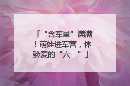 “含军量”满满！萌娃进军营，体验爱的“六一”