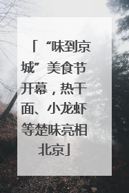 “味到京城”美食节开幕，热干面、小龙虾等楚味亮相北京