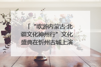 “歌游内蒙古·北疆文化神州行”文化盛典在忻州古城上演——蒙晋文化交融共谱文旅融合新篇