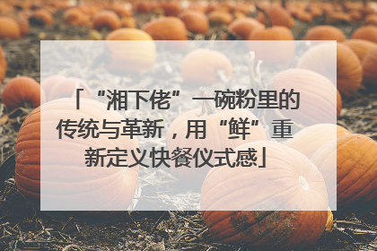 “湘下佬”一碗粉里的传统与革新，用“鲜”重新定义快餐仪式感