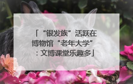 “银发族”活跃在博物馆“老年大学”：文博课堂乐趣多