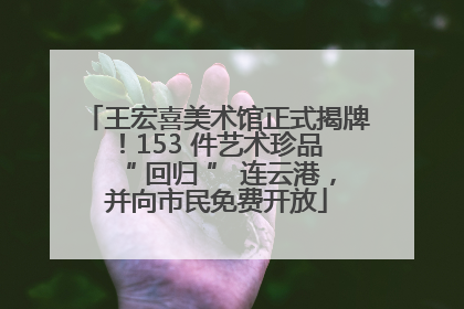 王宏喜美术馆正式揭牌！153 件艺术珍品 “ 回归 ” 连云港，并向市民免费开放