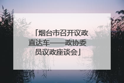 烟台市召开议政直达车——政协委员议政座谈会