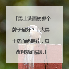 男士洗面奶哪个牌子最好？十大男士洗面奶推荐，爆改粗糙油腻肌