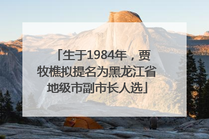 生于1984年，贾牧樵拟提名为黑龙江省地级市副市长人选