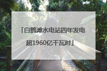 白鹤滩水电站四年发电超1960亿千瓦时
