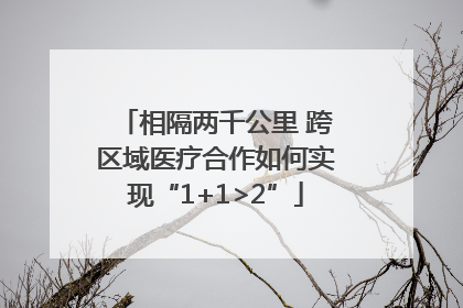 相隔两千公里 跨区域医疗合作如何实现“1+1>2”