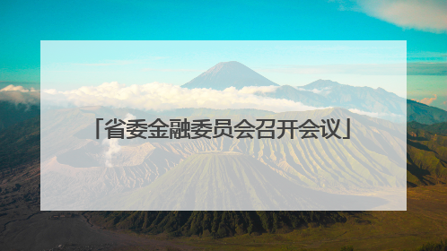 省委金融委员会召开会议