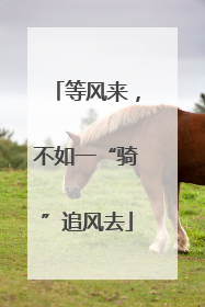 等风来，不如一“骑”追风去