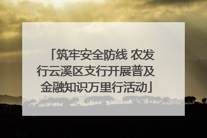 筑牢安全防线 农发行云溪区支行开展普及金融知识万里行活动