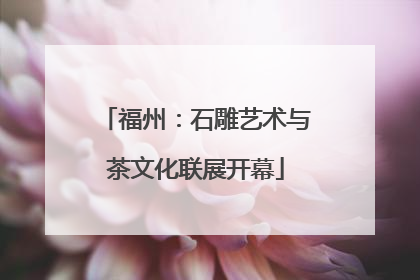 福州：石雕艺术与茶文化联展开幕