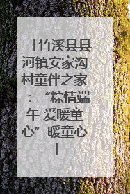 竹溪县县河镇安家沟村童伴之家：“粽情端午 爱暖童心”暖童心