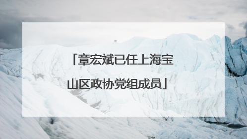 章宏斌已任上海宝山区政协党组成员