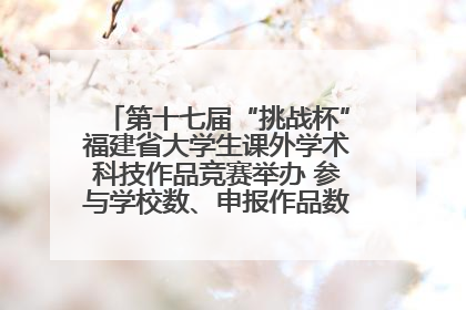 第十七届“挑战杯”福建省大学生课外学术科技作品竞赛举办 参与学校数、申报作品数创历史新高
