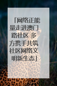 网络正能量走进澳门路社区 多方携手共筑社区网络文明新生态