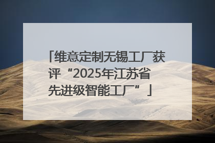 维意定制无锡工厂获评“2025年江苏省先进级智能工厂”