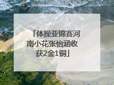 体操亚锦赛河南小花张怡涵收获2金1铜