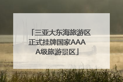 三亚大东海旅游区正式挂牌国家AAAA级旅游景区