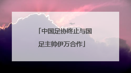 中国足协终止与国足主帅伊万合作