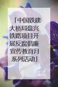 中国铁建大桥局盘兴铁路项目开展反腐倡廉宣传教育月系列活动