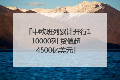 中欧班列累计开行110000列 货值超4500亿美元