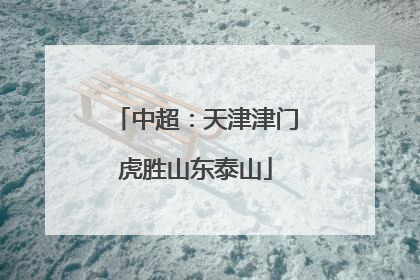 中超：天津津门虎胜山东泰山