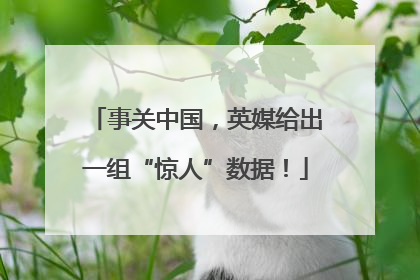 事关中国，英媒给出一组“惊人”数据！