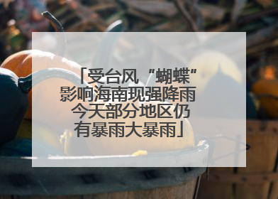 受台风“蝴蝶”影响海南现强降雨 今天部分地区仍有暴雨大暴雨