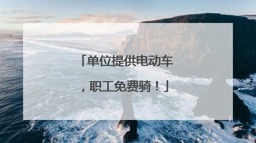 单位提供电动车，职工免费骑！