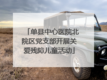 单县中心医院北院区党支部开展关爱残障儿童活动