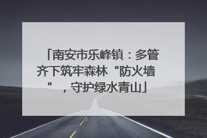 南安市乐峰镇：多管齐下筑牢森林“防火墙”，守护绿水青山