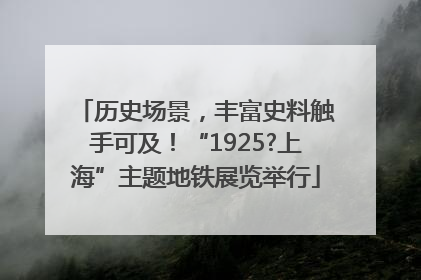 历史场景，丰富史料触手可及！“1925?上海”主题地铁展览举行