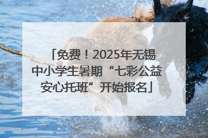 免费！2025年无锡中小学生暑期“七彩公益安心托班”开始报名
