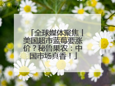 全球媒体聚焦丨美国超市蓝莓要涨价？秘鲁果农：中国市场真香！