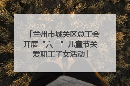 兰州市城关区总工会开展“六一”儿童节关爱职工子女活动