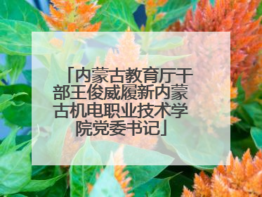 内蒙古教育厅干部王俊威履新内蒙古机电职业技术学院党委书记