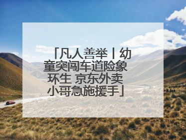 凡人善举丨幼童突闯车道险象环生 京东外卖小哥急施援手