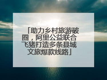 助力乡村旅游破圈，阿里公益联合飞猪打造多条县域文旅爆款线路