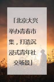 北京大兴举办青春市集，打造沉浸式青年社交场景