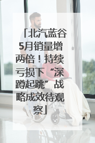 北汽蓝谷5月销量增两倍！持续亏损下“深蹲起跳”战略成效待观察
