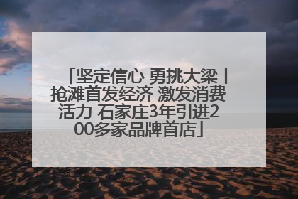 坚定信心 勇挑大梁丨抢滩首发经济 激发消费活力 石家庄3年引进200多家品牌首店