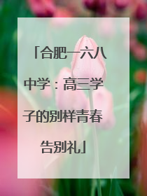 合肥一六八中学：高三学子的别样青春告别礼