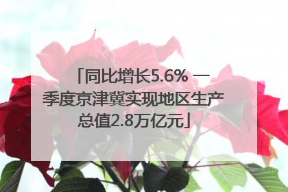 同比增长5.6% 一季度京津冀实现地区生产总值2.8万亿元