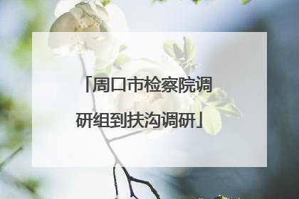 周口市检察院调研组到扶沟调研