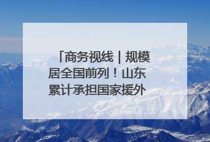 商务视线｜规模居全国前列！山东累计承担国家援外项目340多个