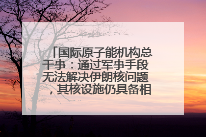 国际原子能机构总干事：通过军事手段无法解决伊朗核问题，其核设施仍具备相关产能，只需要数月就能生产出浓缩铀